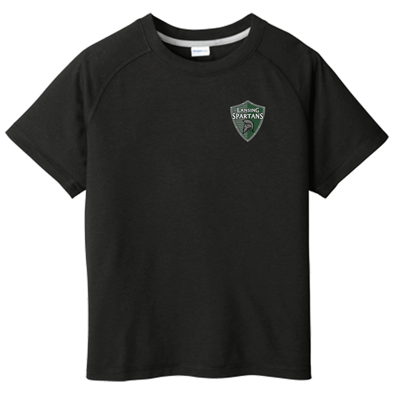 Lansing Spartans Youth PosiCharge  Tri-Blend Wicking Raglan Tee