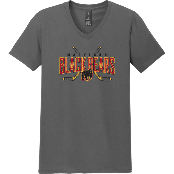 MD Jr. Black Bears Softstyle V-Neck T-Shirt