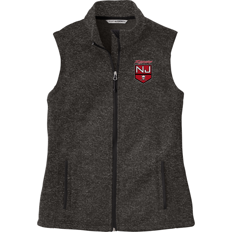 NJ Raiders Ladies Sweater Fleece Vest