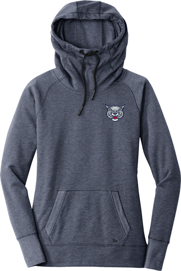 CT Bobcats New Era Ladies Tri-Blend Fleece Pullover Hoodie