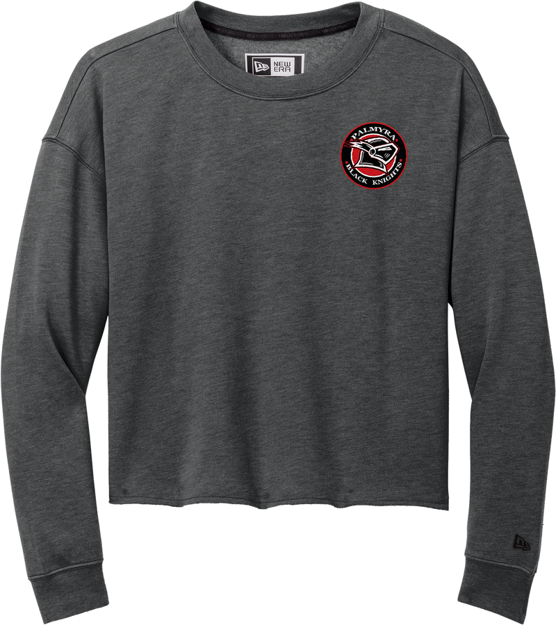 Palmyra Black Knights New Era Ladies Tri-Blend Fleece Crop Crew