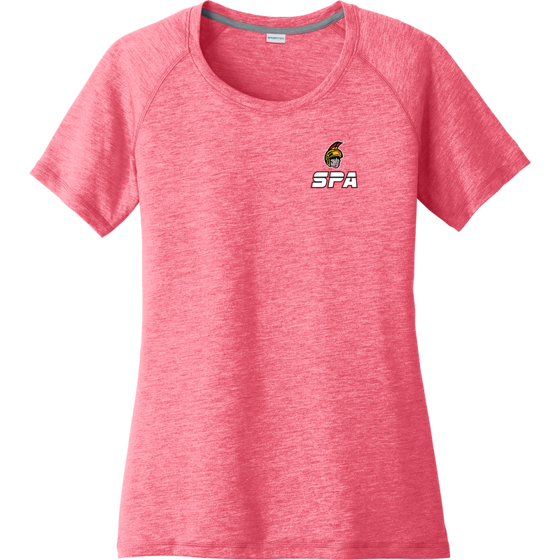 Seacoast Spartans Ladies PosiCharge Tri-Blend Wicking Scoop Neck Raglan Tee