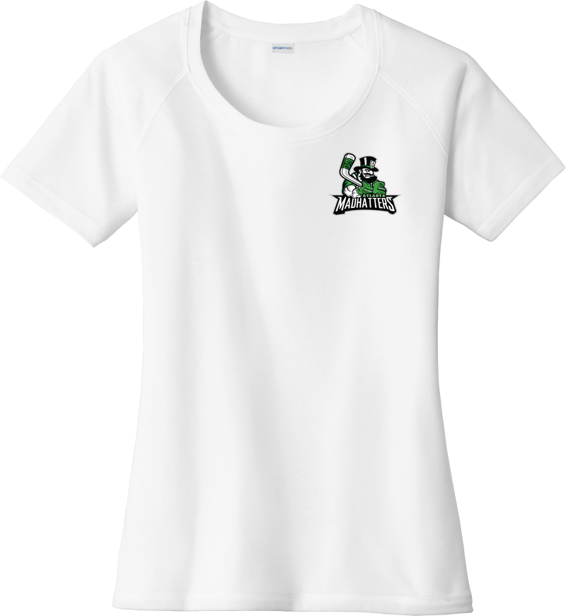 Atlanta Madhatters Ladies PosiCharge Tri-Blend Wicking Scoop Neck Raglan Tee