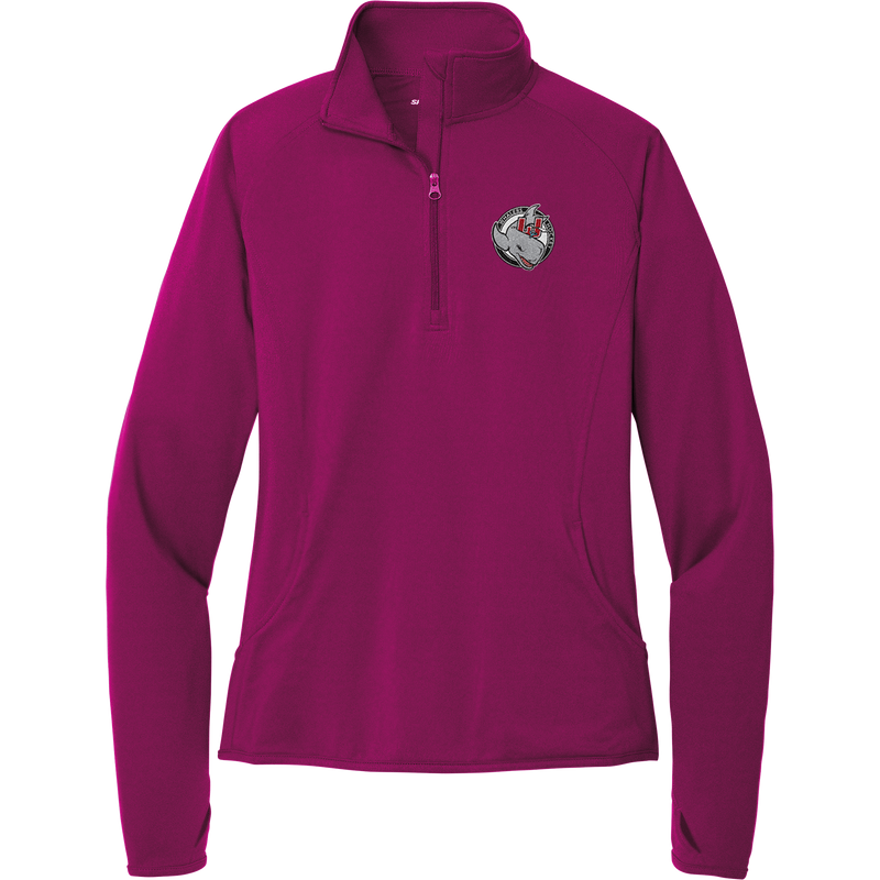 CT Whalers Tier 2 Ladies Sport-Wick Stretch 1/4-Zip Pullover