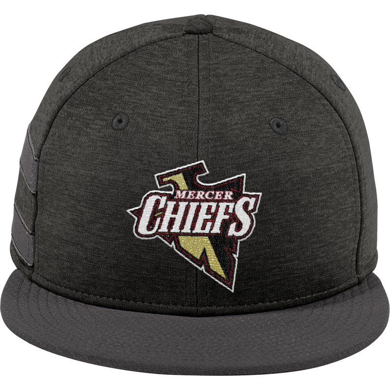 Mercer Chiefs New Era Shadow Heather Striped Flat Bill Snapback Cap