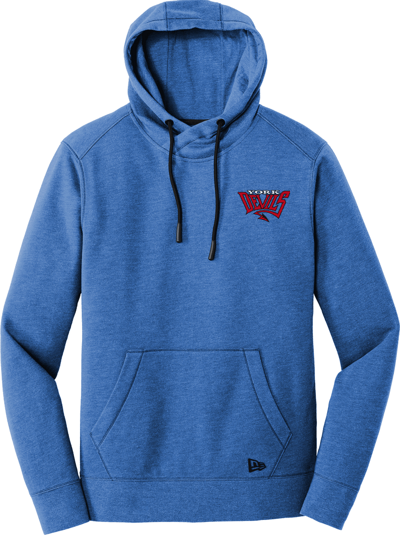 York Devils New Era Tri-Blend Fleece Pullover Hoodie