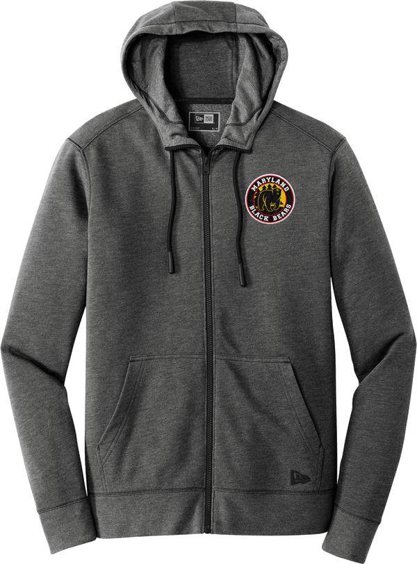 Maryland Black Bears New Era Tri-Blend Fleece Full-Zip Hoodie