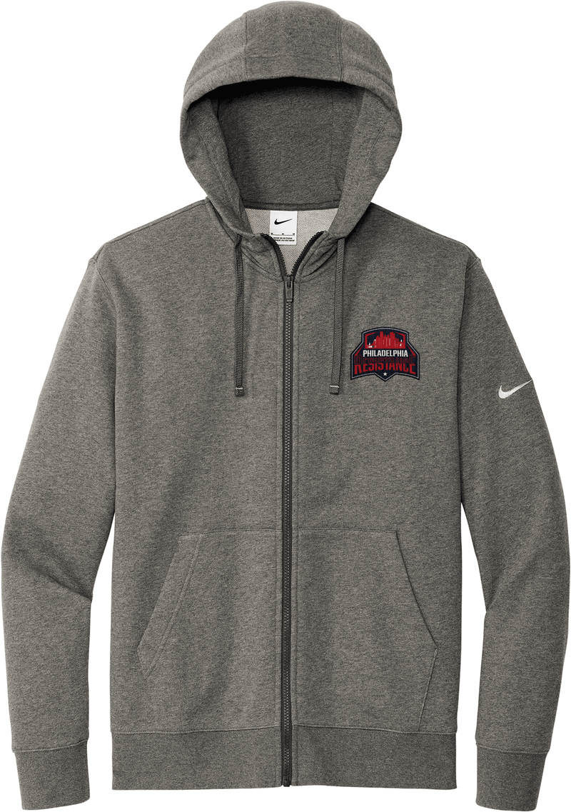 Philadelphia Resistance Nike Club Fleece Sleeve Swoosh Full-Zip Hoodie