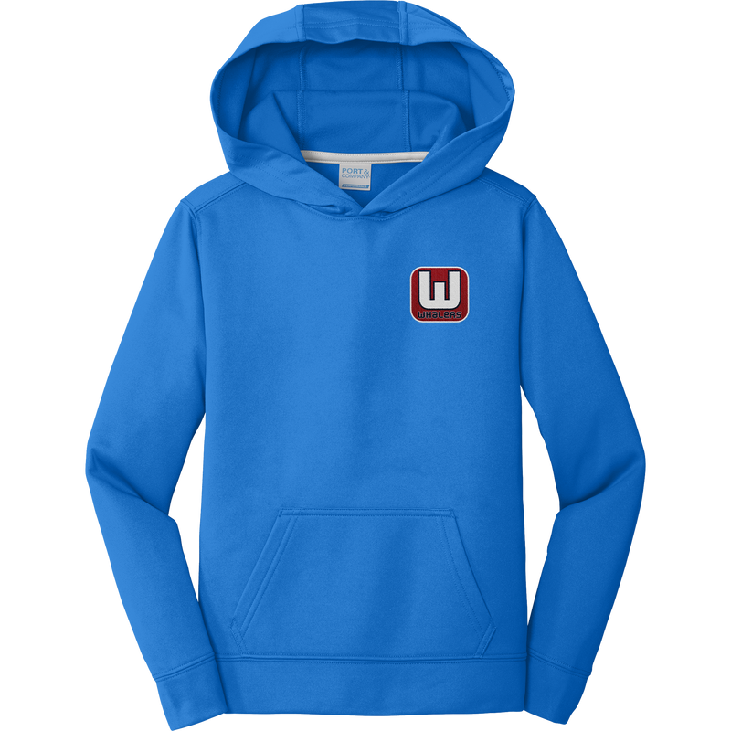 CT Whalers Tier 1 Youth Performance Fleece Pullover Hooded Sweatshirt