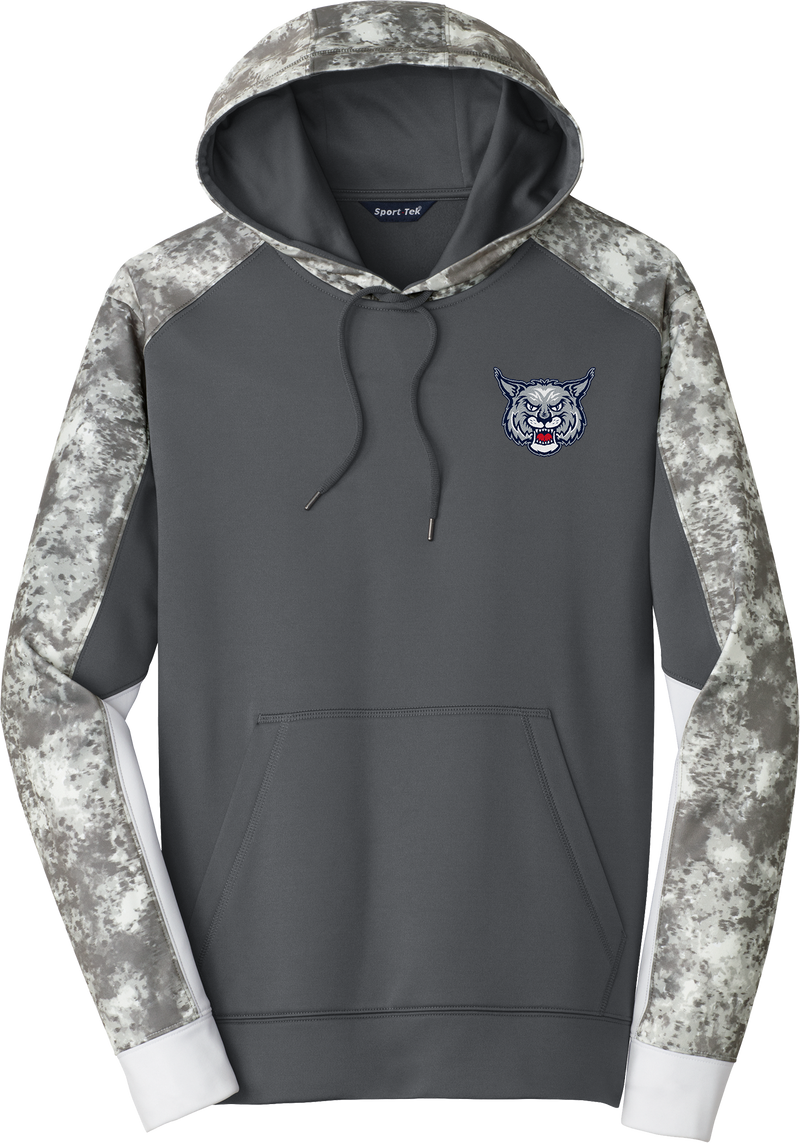 CT Bobcats Sport-Wick Mineral Freeze Fleece Colorblock Hooded Pullover