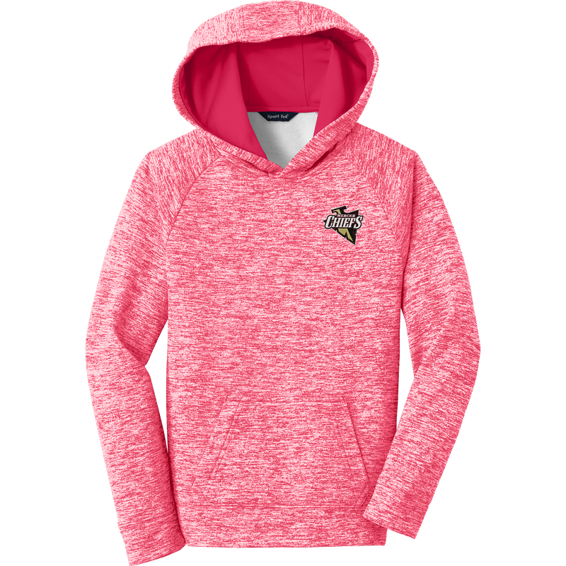 Mercer Chiefs Youth PosiCharge Electric Heather Fleece Hooded Pullover