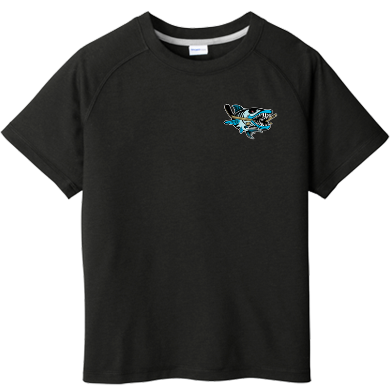 Boca Barracudas Youth PosiCharge Tri-Blend Wicking Raglan Tee