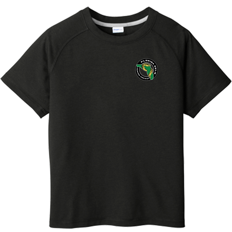 Florida Eels Youth PosiCharge Tri-Blend Wicking Raglan Tee