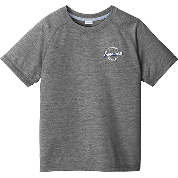 Bensalem Youth PosiCharge Tri-Blend Wicking Raglan Tee