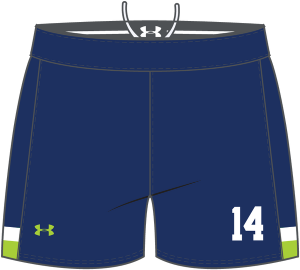 CLC Lacrosse UA Youth Gametime 5 Inch Short (Navy)