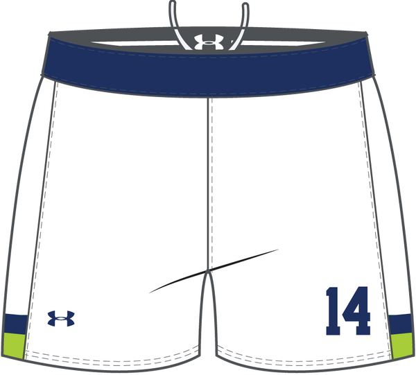 CLC Lacrosse UA Women's Gametime 5 Inch Short (White)