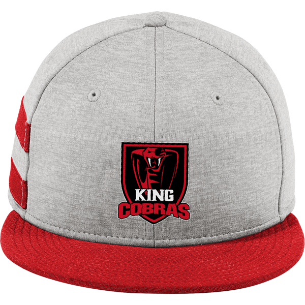 King Cobras New Era Shadow Heather Striped Flat Bill Snapback Cap